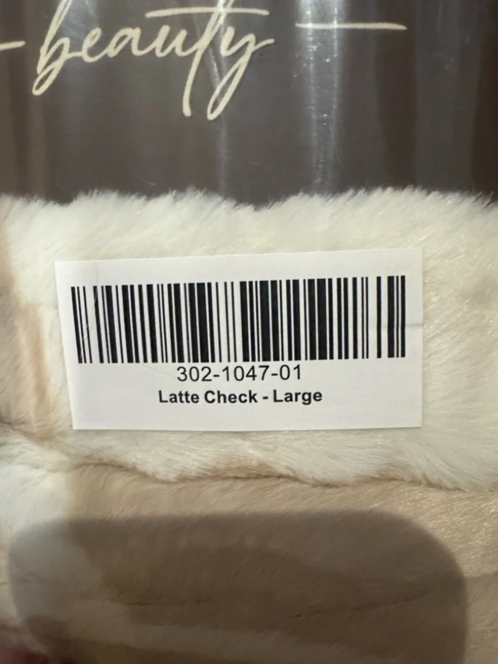 Lola Blankets X Harmonize/Latte Check/Plush Throw/Blanket/Size L/NIB/SEALED! - Picture 3 of 16